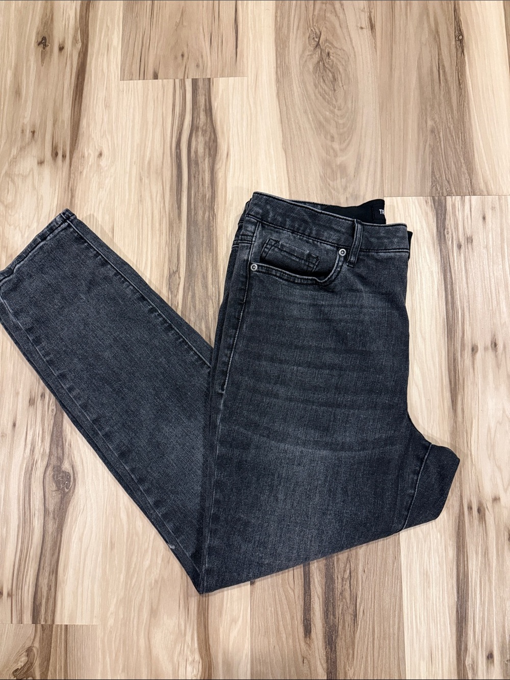 Tribal Women's Black Washed Ankle Jeans